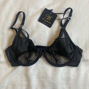 NWT HONEY BIRDETTE Black Remy Bra 32D